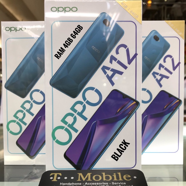 Oppo A12 Ram 4gb 64gb Ram 4 64gb Black Cph2083 Grs Resmi Oppo Shopee Indonesia