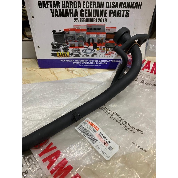 ready LEHER KNALPOT XEON LAMA CARBU KARBU ASLI ORI YAMAHA 44D-E4611-00
