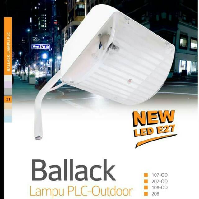 Casing Plastik Lampu Outdoor untuk LED atau Bohlam E27 (Material Berkualitas) tipe 208od