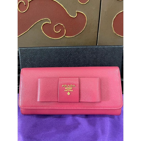 Prada Saffiano Bow Wallet