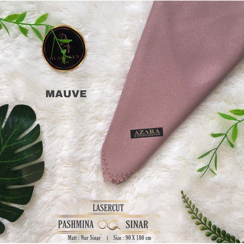 90x180cm Pashmina Glowing Nur Sinar Lasercut by Azara-MAUVE