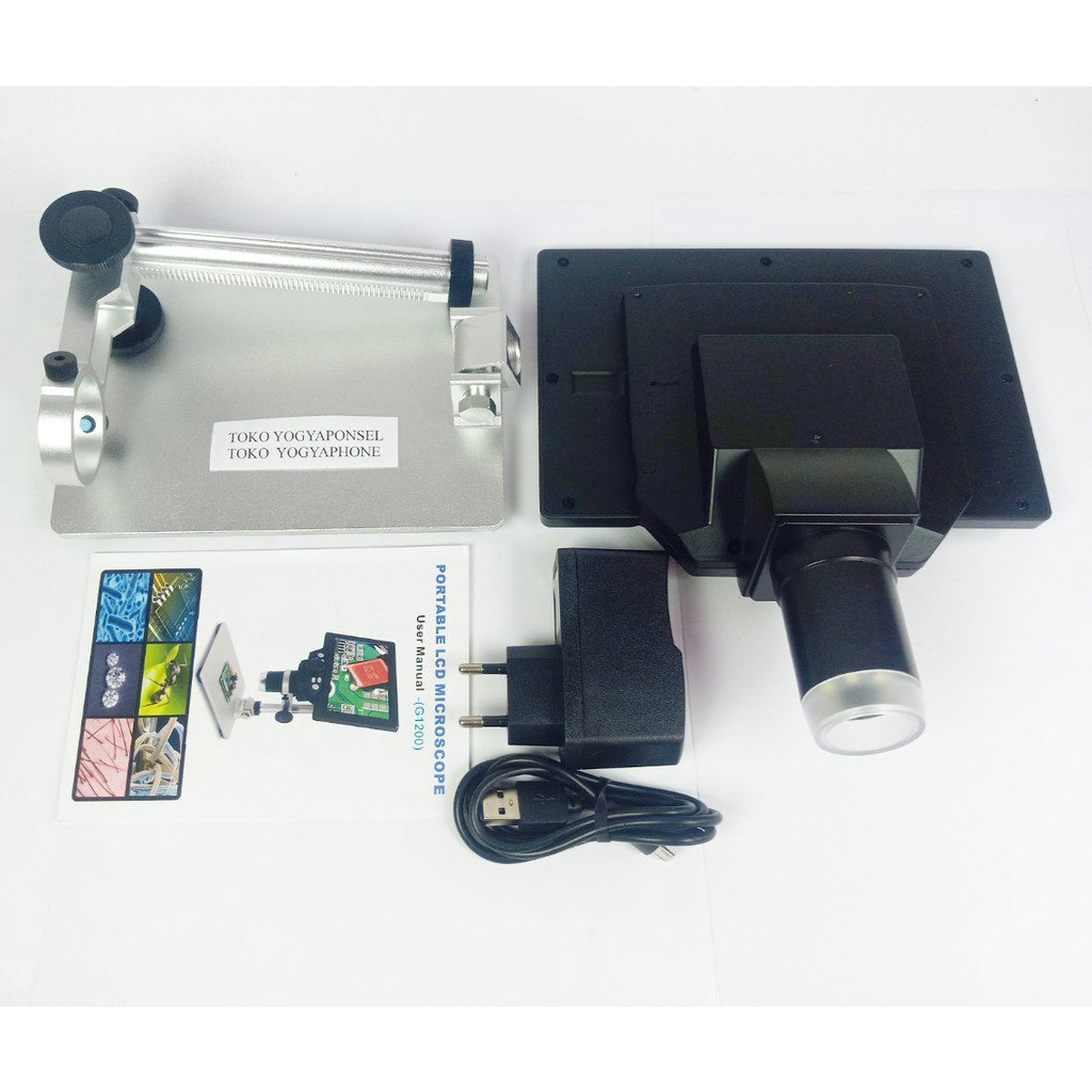 Microscope Digital G1200 Youkiloon Mikroskop plus Layar 7 in dan stand