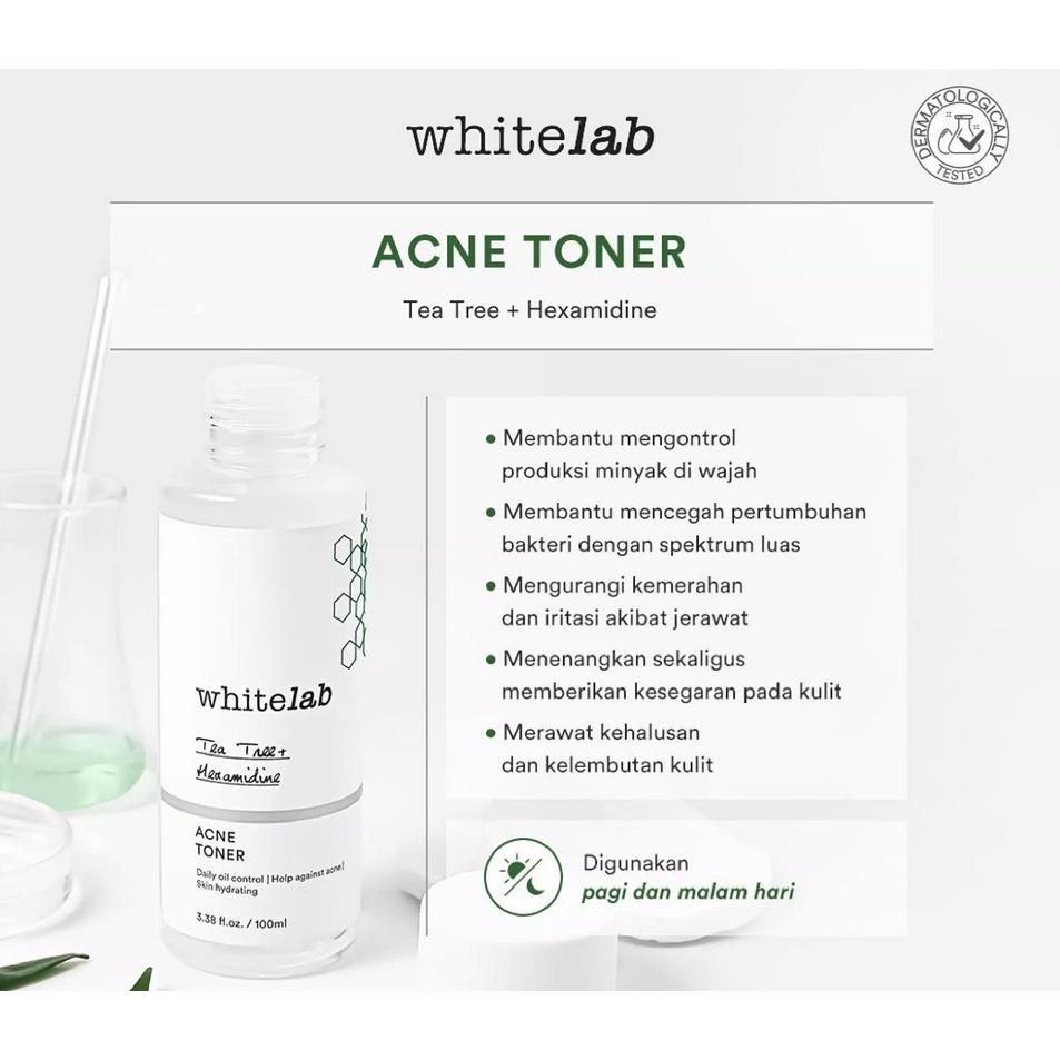 WHITELAB ACNE TONER | TONER WAJAH - 100 ML