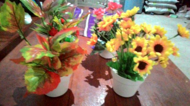 Tanaman Hias Artificial Daun Artificial Pohon Mini Monstera Aglaonema Keladi