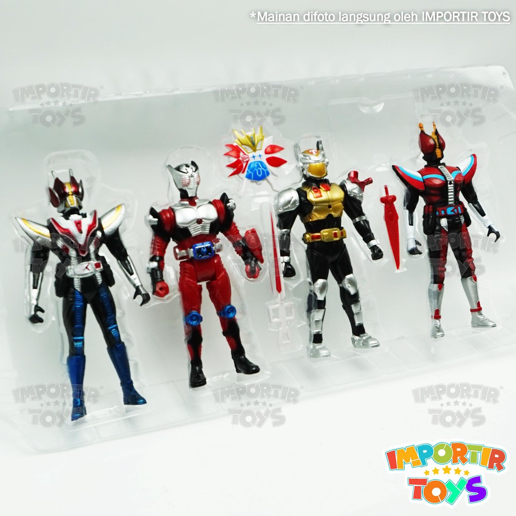 MAINAN ROBOT &quot;KAMENRIDER&quot; 1 SET 4pcs + PEDANG KAMENRIDER (IMPORT) Lucu Unik