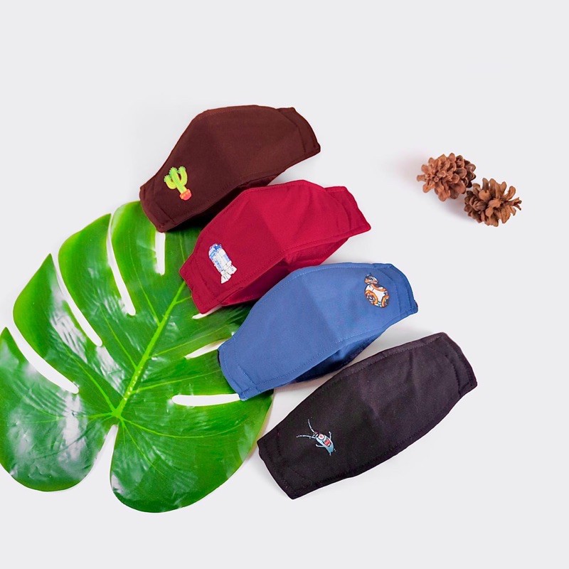 masker kain 3 lapis model 4D EVO