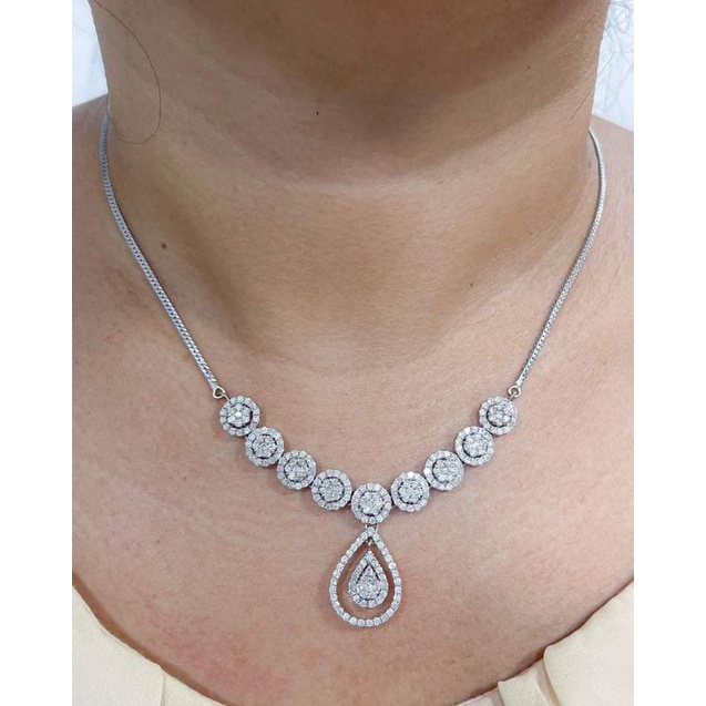 Kalung Koye Lotus Masputih Berlian Medan Asli