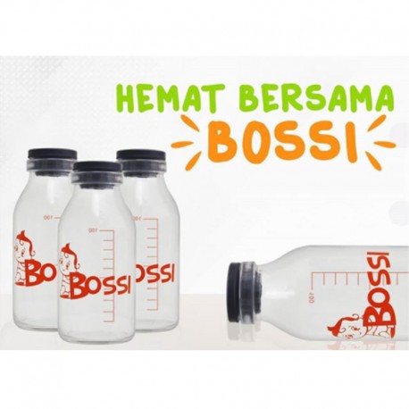 Botol ASI BOSSI Kaca 50ml 100ml isi 8 botol asi ASIP ASI Perah BPA FREE Termurah BKA Babymaniashop