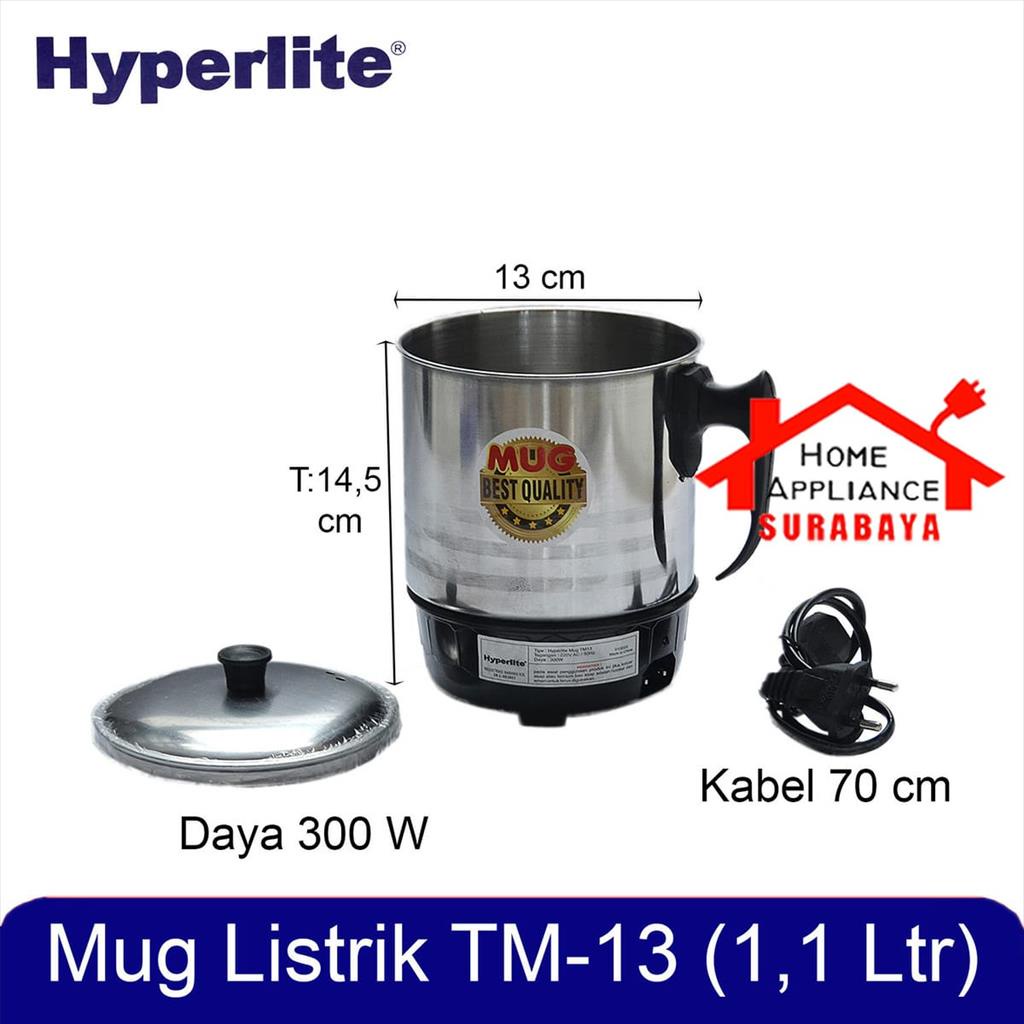 Mug Teko Listrik Elektrik Stainless Hyperlite 11 12 13 14 15 CM