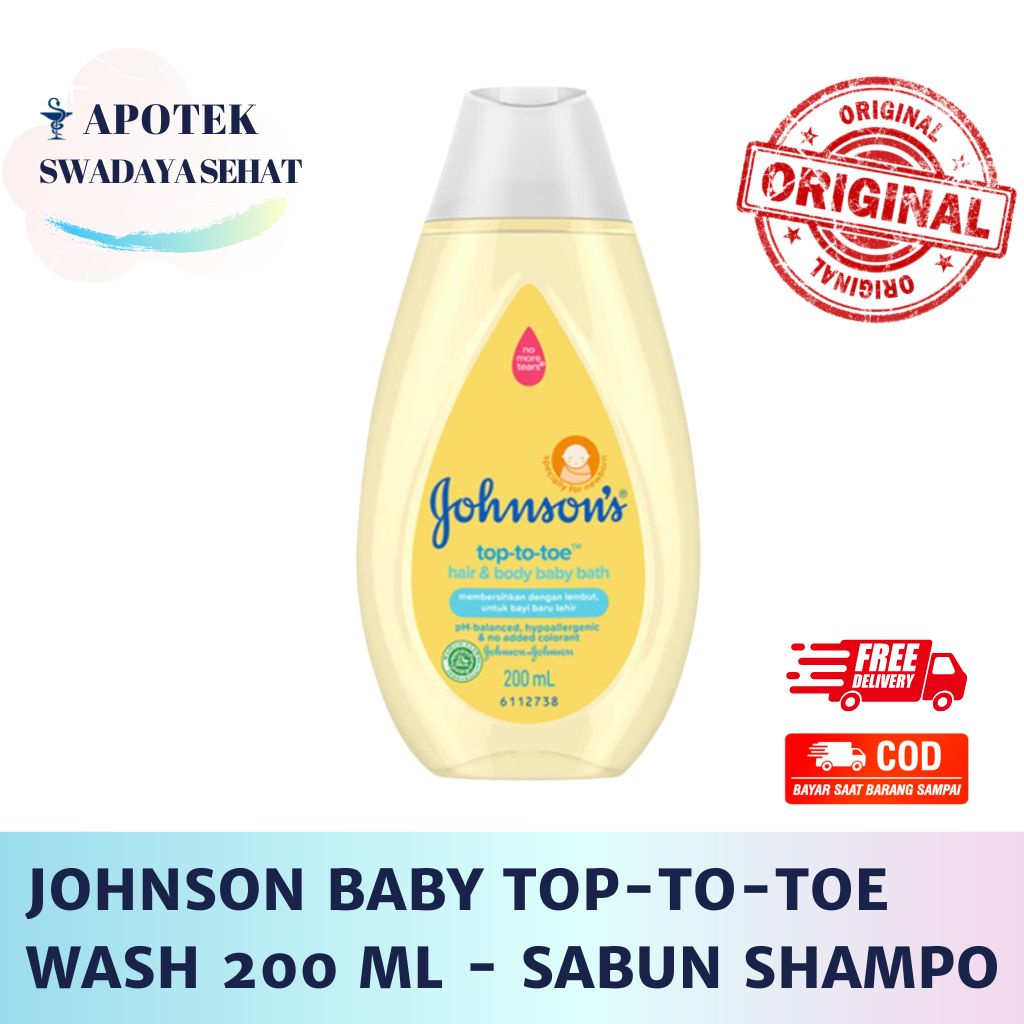 JOHNSON BABY TOP-TO-TOE WASH 200 ML - Sabun dan Shampoo 2 in 1 Hair &amp; Body Baby Bath Bayi