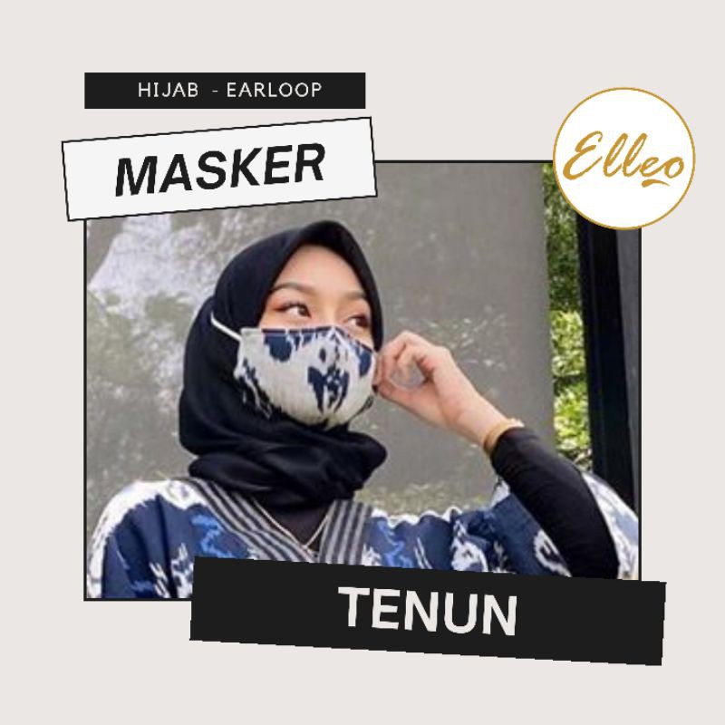 Elleo Masker Kain Tenun Etnik