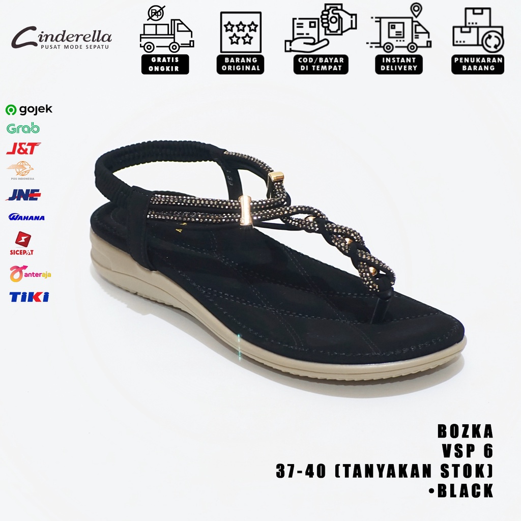 Sandal Wanita Bozka VSP 6 Black