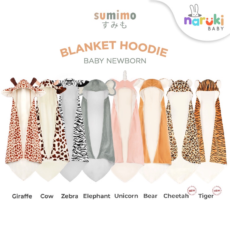 Sumimo Baby Newborn Blanket Hoodie Selimut Topi Bayi