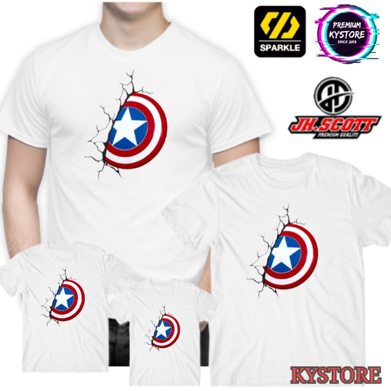 kaos anak atasan pria captain america Combad 30s S,M,L,XL,XXL