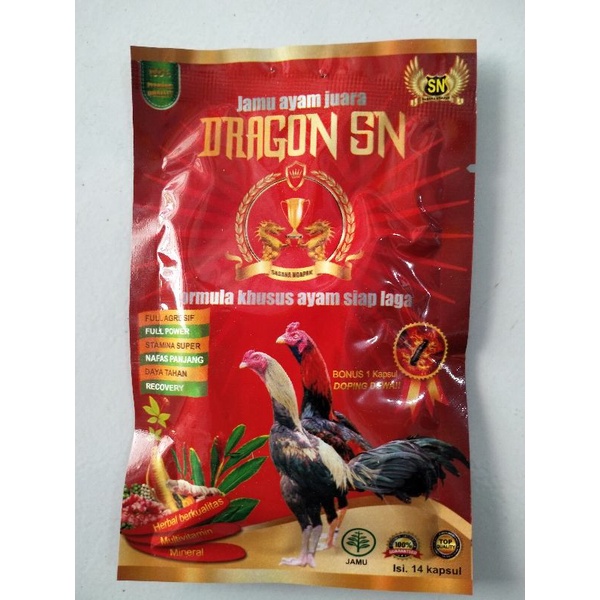 DRAGON SN isi 14 Kapsul - JAMU AYAM JUARA