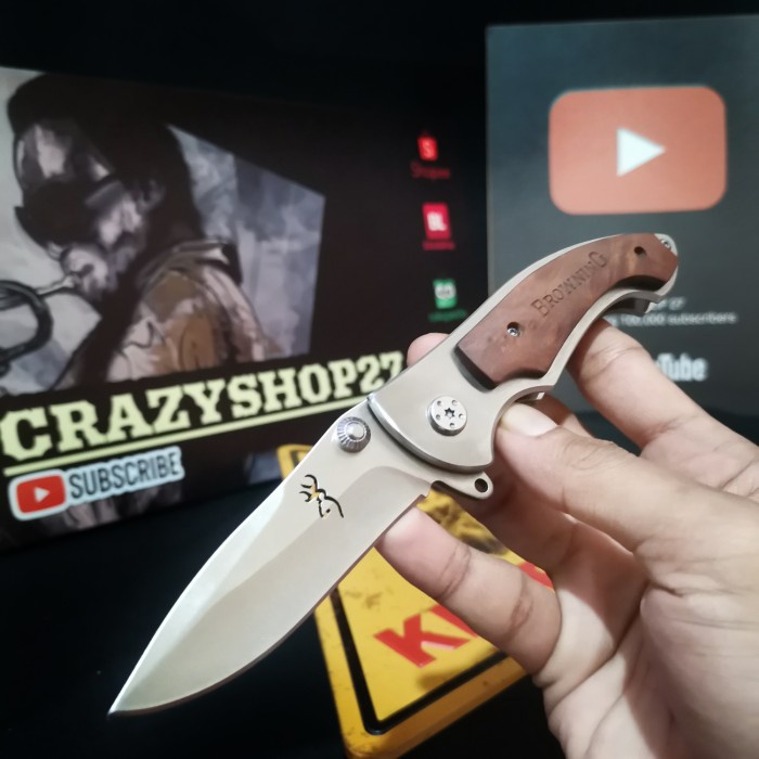 Pisau Lipat Browning P798 / Pisau Survival / Pisau Lipat