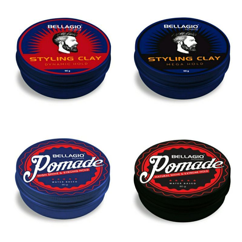 Bellagio Styling Clay Pomade stylish rambut Bellagio 80gr