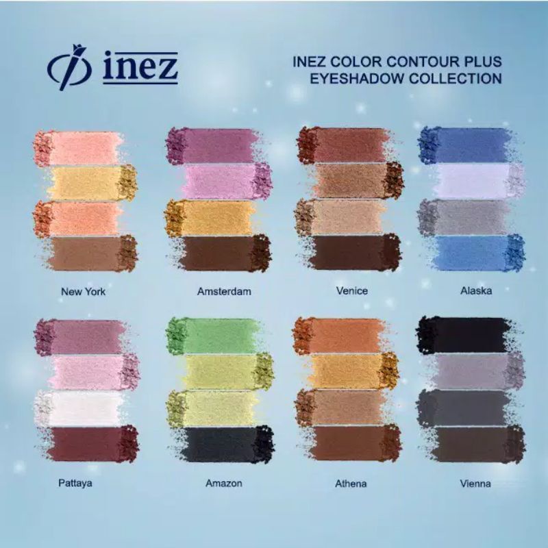 INEZ Color Contour Plus Eye Shadow Collection - 4x1,5g