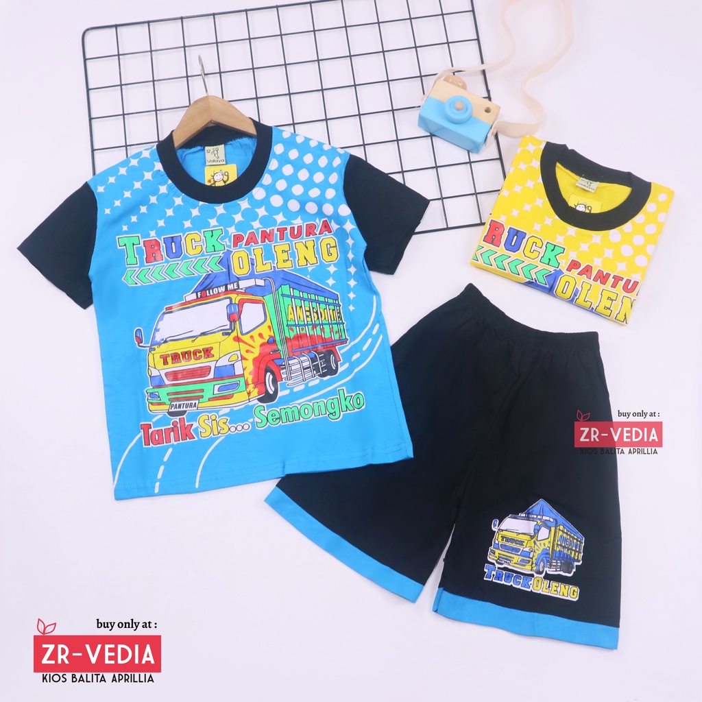 Set Cakka uk 1-2 Tahun / Celana Baju Anak Kaos Karakter Pendek Laki Cowok Lucu Lengan Setelan Murah