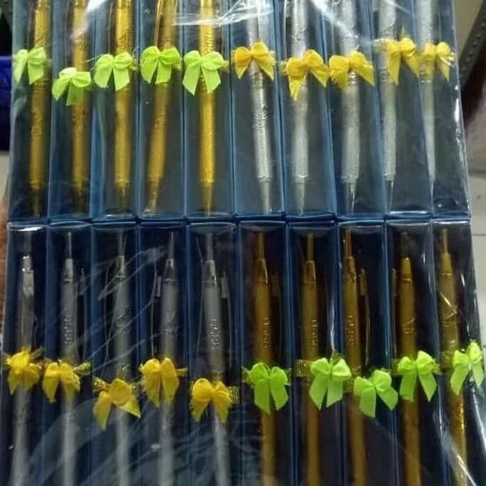 

Souvenir Pernikahan Pulpen Box Gold & Silver
