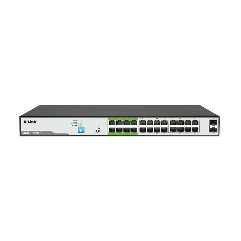 POE SWITCH HUB D-LINK DGS-F1026P-E 24 PORT