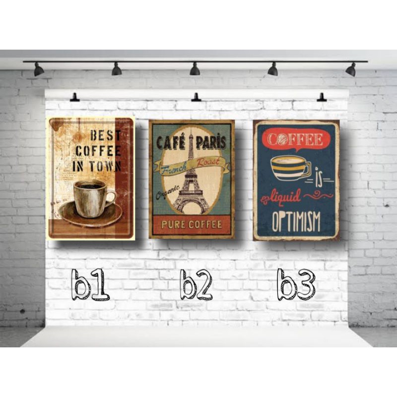 Hiasan dinding Papan Mdf Vintage Kopi