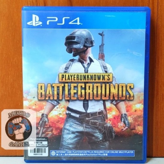 PUBG PS4 Kaset PUBG Playstation PlayerUnknown's Battlegrounds Playerunknown Playstation PS 4 5 CD BD Game Games Player Battle Battleground Battle Grounds Ground PS4 PS5 Players perang tembak game anak Region 3 Asia pabji ff Original ori asli mainan reg