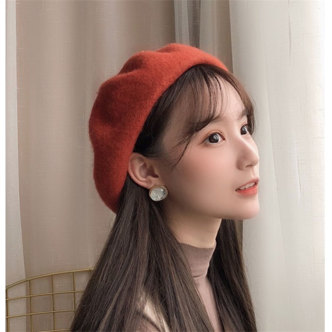 Korea fashion wol baret perempuan siswa baru