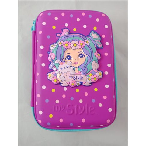 

My Style TM 2241 Fun Girl Triple Hardtop Pencil Case (Purple)