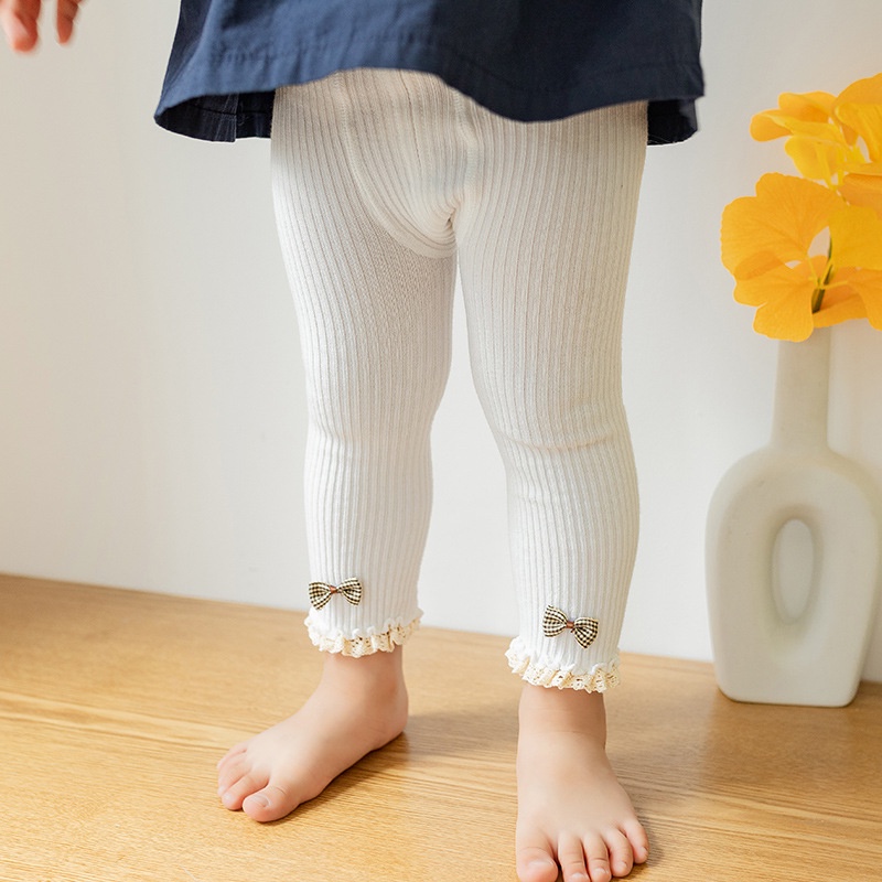 Legging Celana Panjang Anak Bayi Perempuan PREMIUM bahan tebal Model Dasi bunga umur 0 - 4 tahun