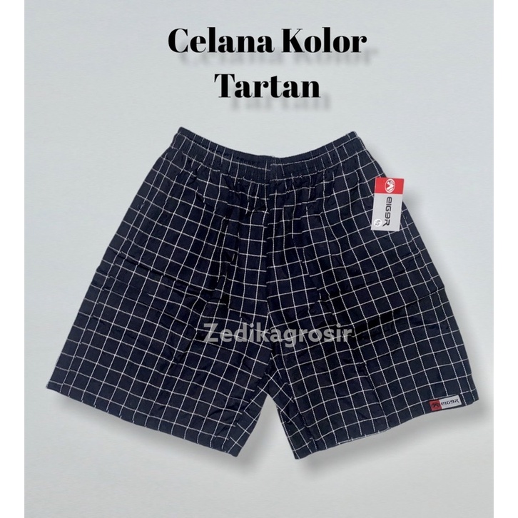 Celana Pendek Pria Tartan Kolor Size Dewasa 6/2