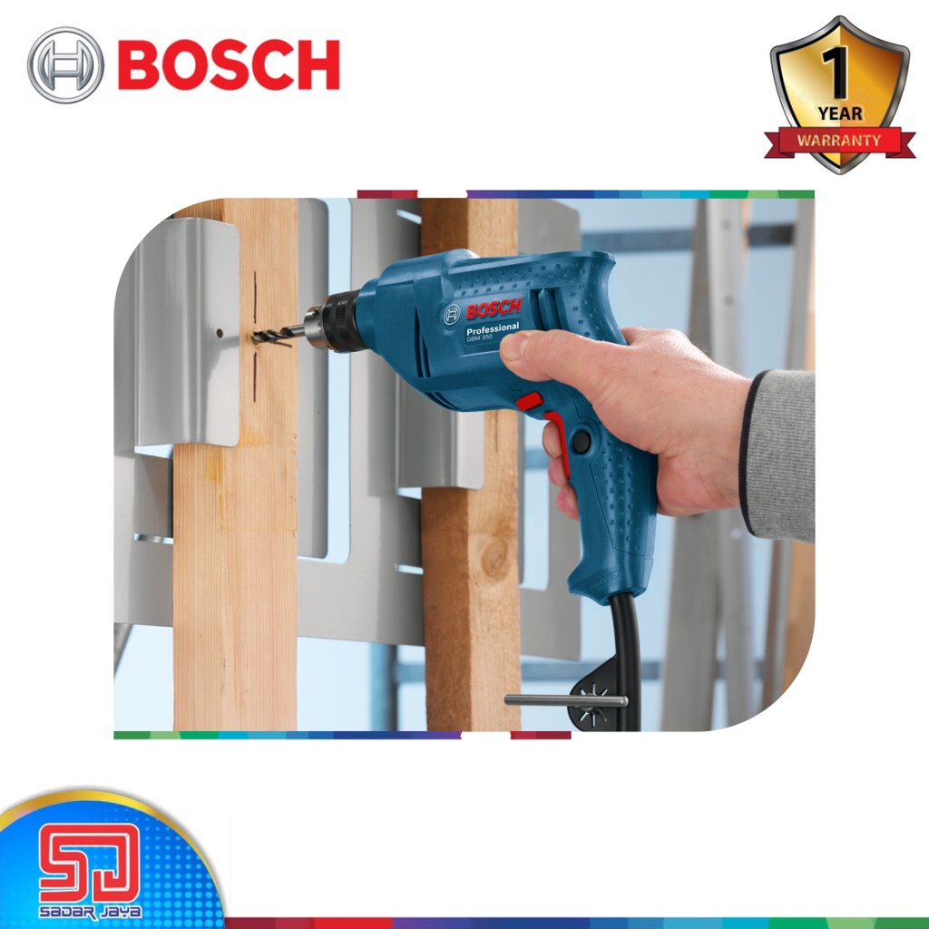 Bosch Mesin Bor Listrik Drill GBM 350 Putaran 2 Arah Kayu Besi Aluminium