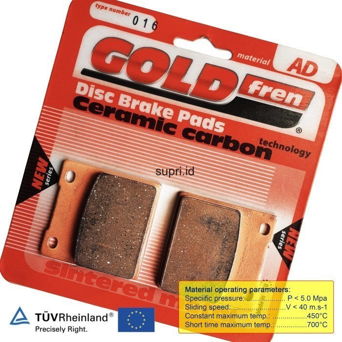 Kampas Rem Belakang Suzuki RF400 RF600 RF900 SV600 GOLDfren 016 F0060