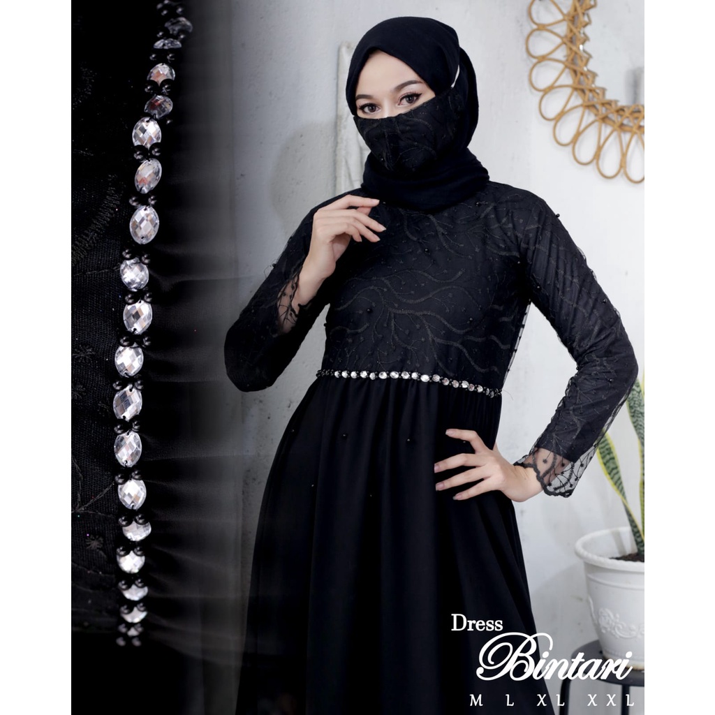 DRESS BINTARI / GAMIS PESTA / GAMIS BRUKAT / KEBAYA MODERN / OUTFIT BAJU PESTA / R.I