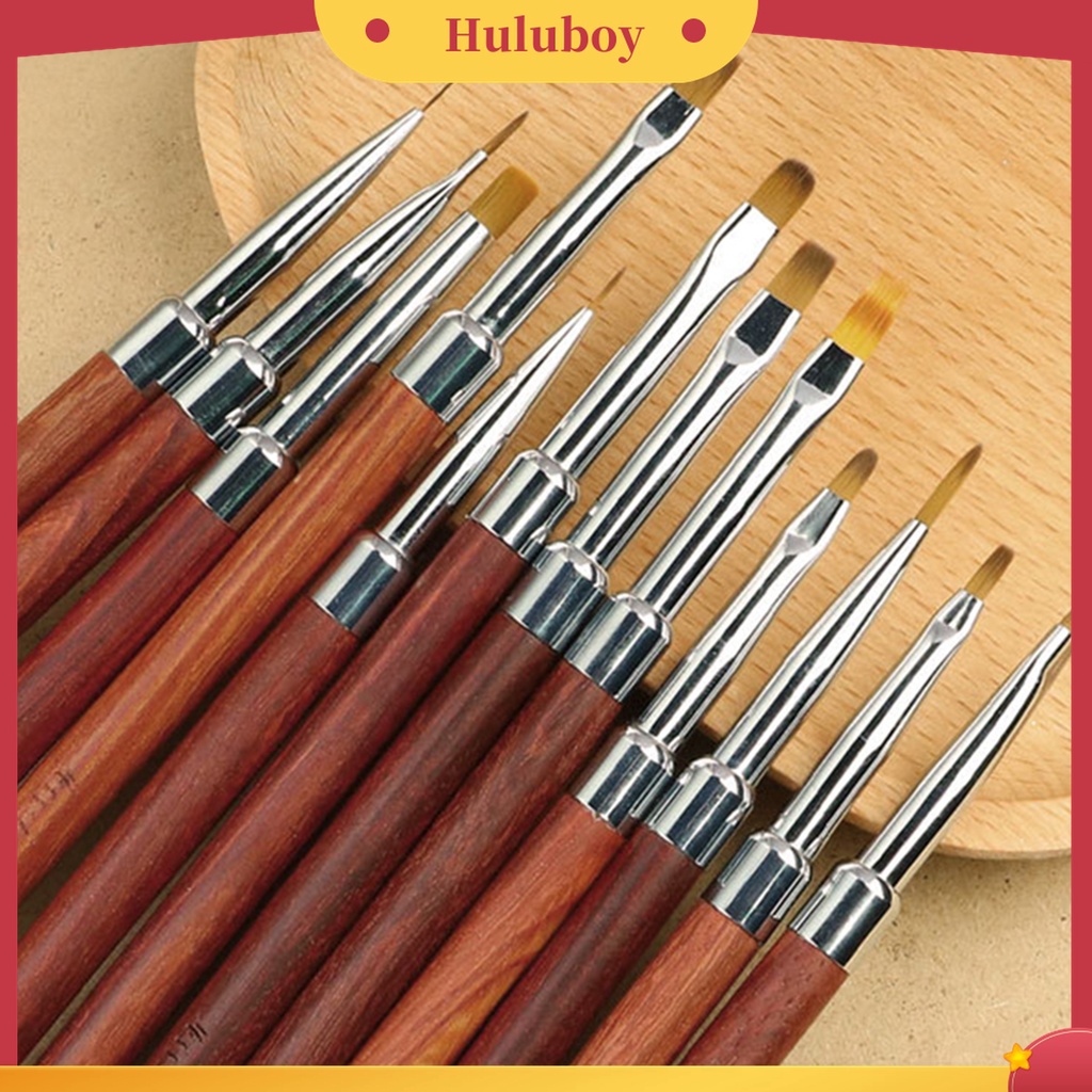 Huluboy Huluboy♡ Brush Liner Kuku Ultra Tipis Gagang Ergonomis Reusable Untuk Nail Art / Manicure