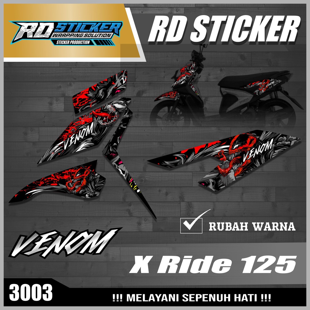 ( COD ) striping x ride 125 striping x ride 125 variasi hologram sticker x ride 125 stiker x ride 12