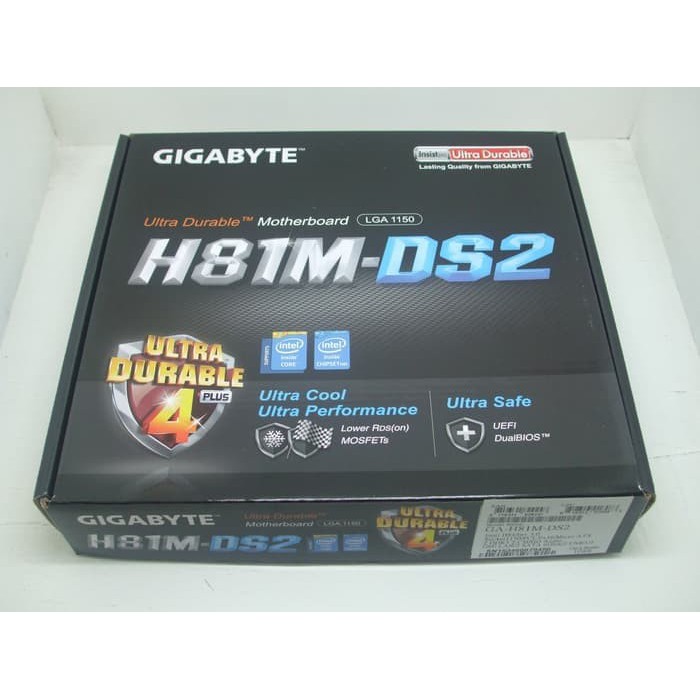 Gigabyte Motherboard GA-H81M-DS2 (LGA1150, H81, DDR3, SATA3, USB3)