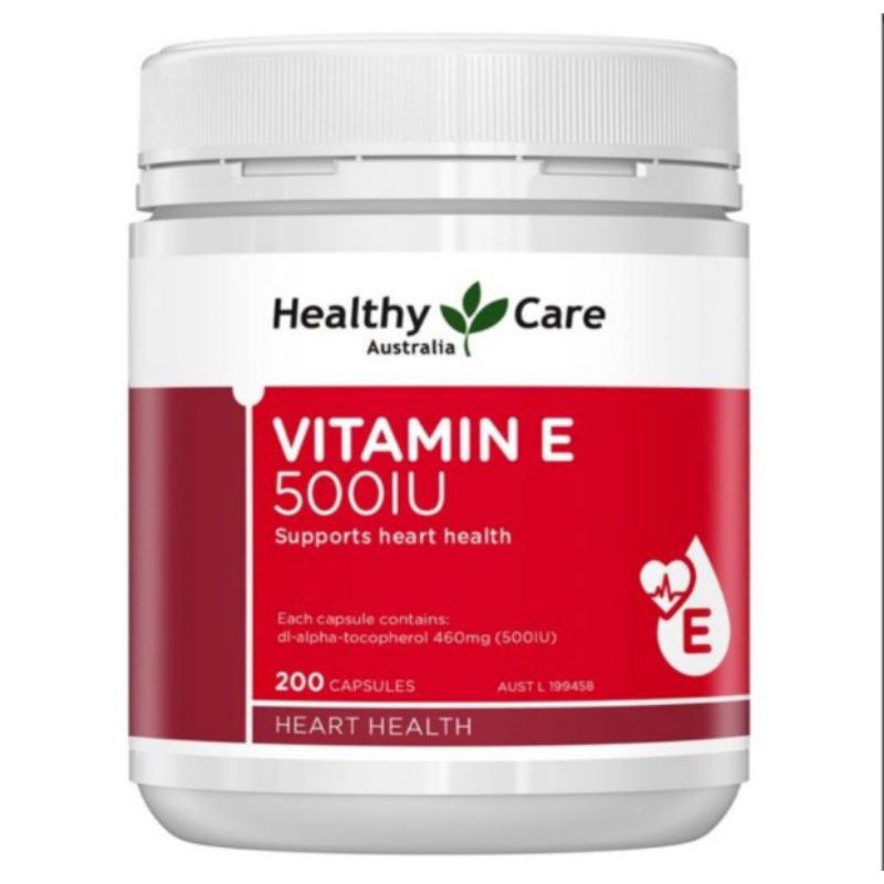 Healthy Care Vitamin E 500iu - 200 Capsules