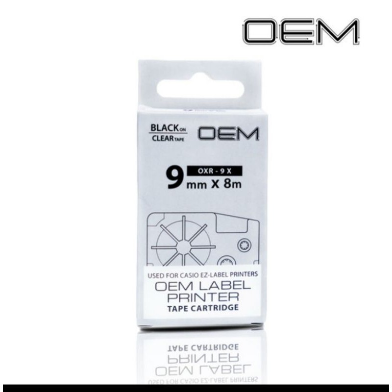 

OEM LABEL EZ CASIO 9MM BLACK/WHITE