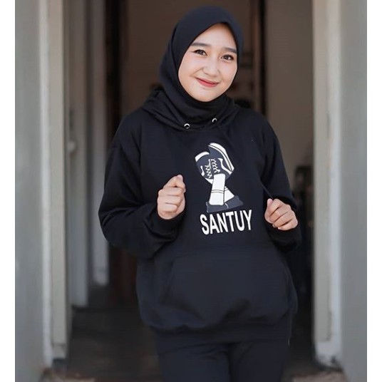 Sweater Hoodie Wanita Santuy Best Promo Knitt Grosir-4