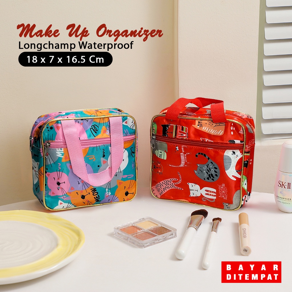 Travel Organizer Wanita Tempat Kosmetik Multifungsi Terbaru Pouch Make Up Cewek Toiletry Bag Motif Dompet Cosmetic Wanita Wadah MakeUp