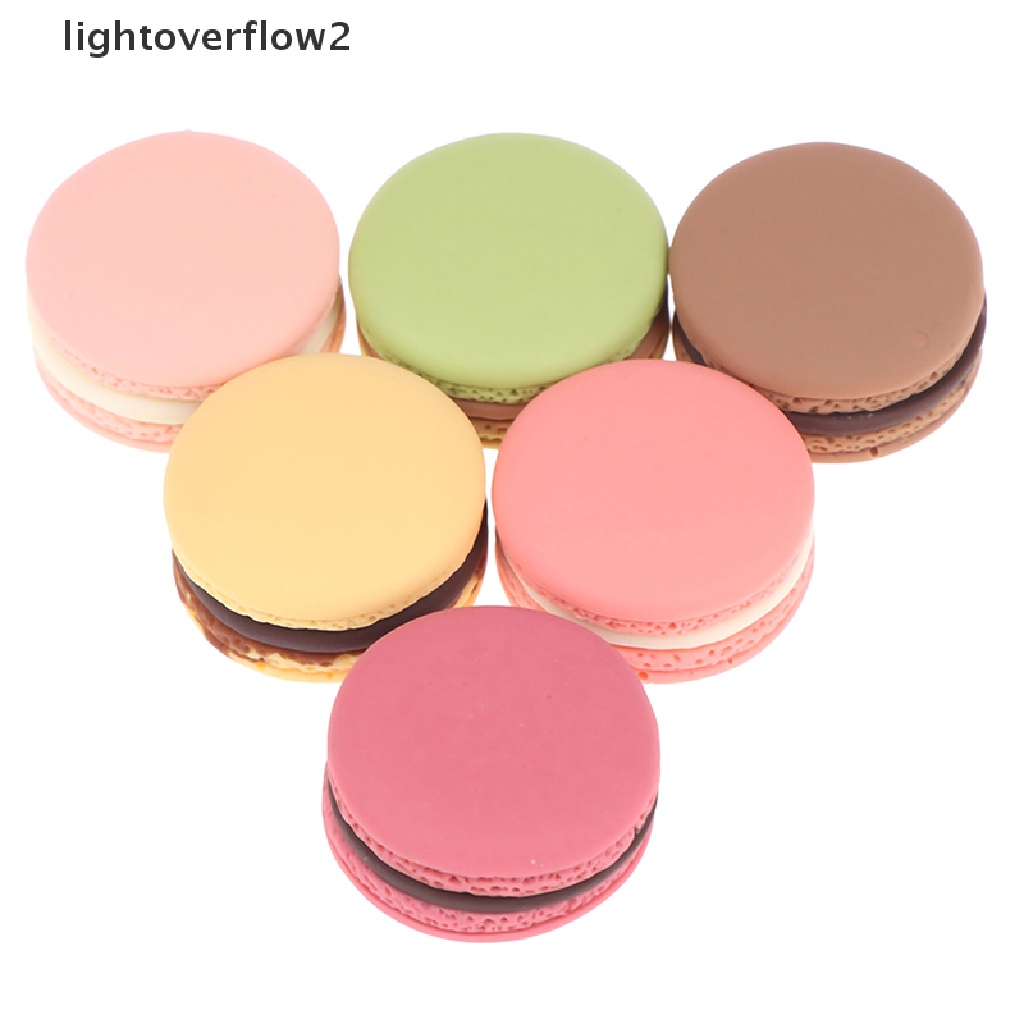 (lightoverflow2) 10pcs / Set Mainan Miniatur Macarons Gaya Perancis Untuk Aksesoris Rumah Boneka 1 / 12