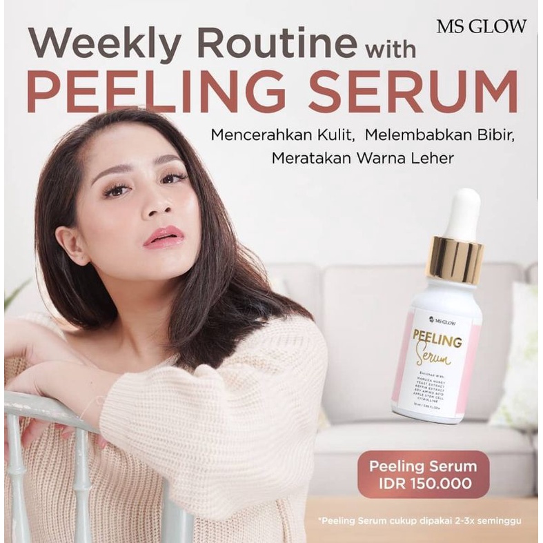 PEELING SERUM 10 ML MS GLOW BARKODE BPOM.