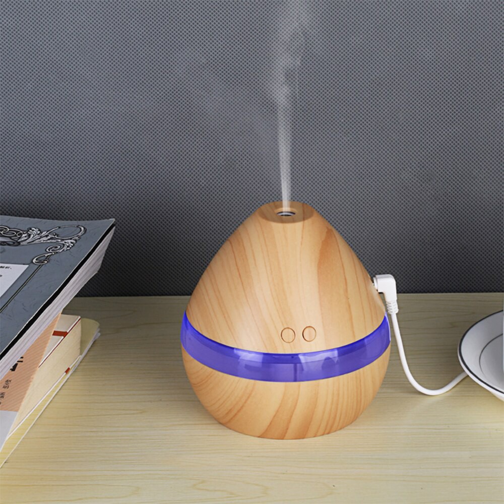 Pelembab Udara Humidifier Ultrasonic Taffware Humi H218 Diffuser Aromatherapy Wood 300ml