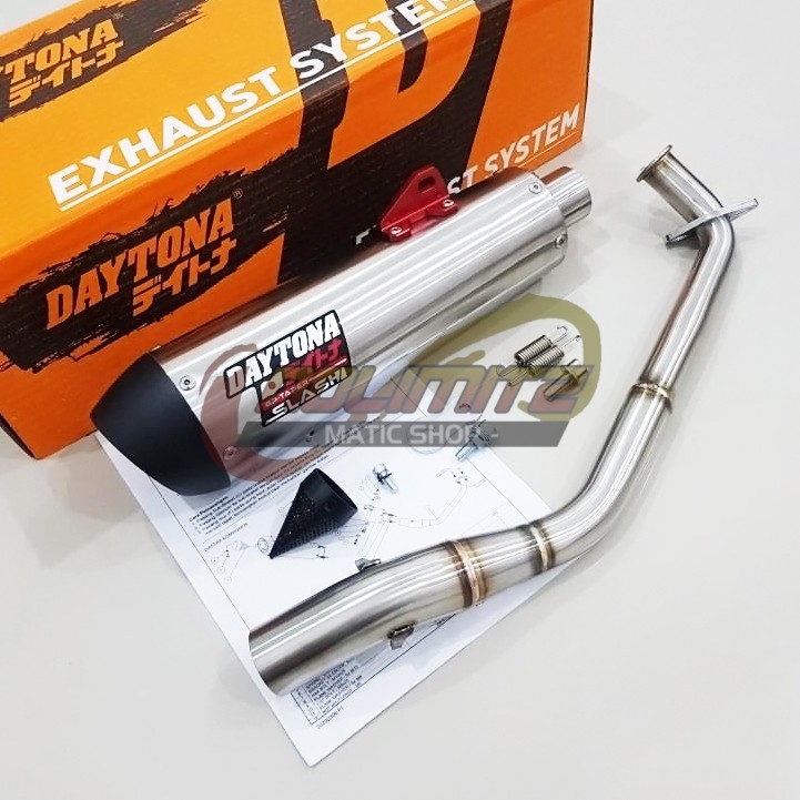 Knalpot Racing Daytona Slash GP Taper FREE DB Killer Yamaha Aerox 155 OLD Lexi