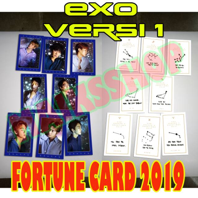 (BISA SATUAN) EXO Fortune Card Season Greeting 2019 Photocard Kpop