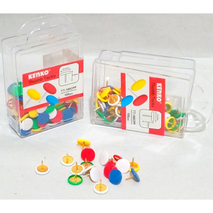 

Thumb Tack Color Kenko TT-100CPP / Paku payung Warna Warni