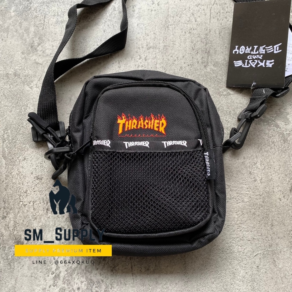 SLING BAG WITH TAG TRASHER / TAS SELEMPANG / TERMURAH / IMPORT QUALITY / LENGKAP WITH TAGF DALAM