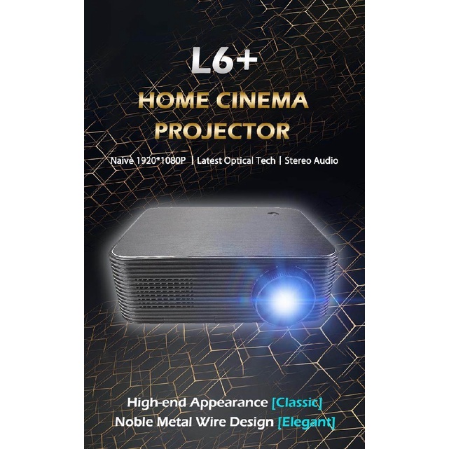 WEJOY L6 PLUS - Smart Android 7.1.2 LED Projector 3500 Lumens