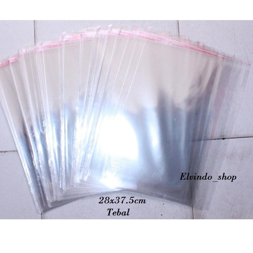 

[ART. 49196] Plastik OPP 28x37,5 {TEBAL} Bening Seal Lem